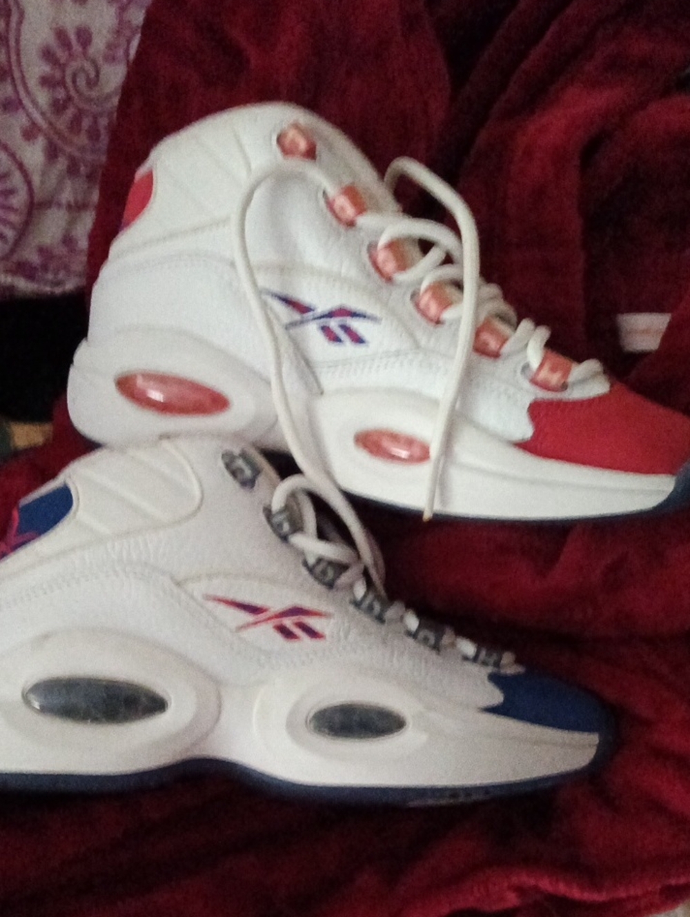 LLEN IVERSON THE ANSWER Reebok Kids White Sneakers 3.5 3 1/2 BIG KIDS